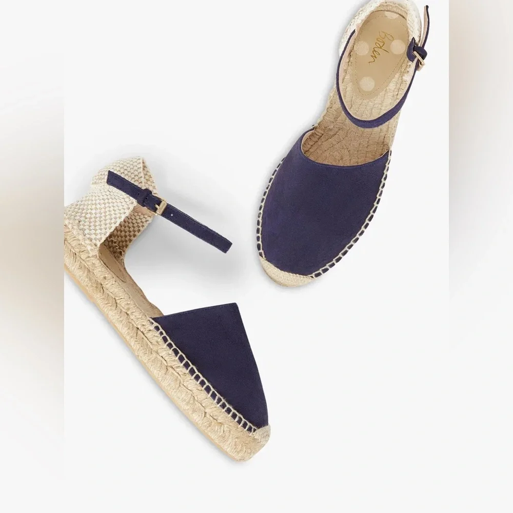 Boden Peggy Navy Espadrille Sandals 37